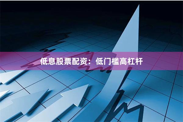 低息股票配资：低门槛高杠杆